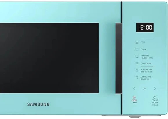 Микроволновая Печь Samsung MG23T5018AN/BW 23л. 800Вт мятный/черный