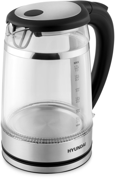 Чайник электрический Hyundai HYK-G3036 1.7л. 2200Вт черный/прозрачный корпус: стекло/пластик Чайник электрический Hyundai HYK-G3036 1.7л. 2200Вт черный/прозрачный корпус: стекло/пластик