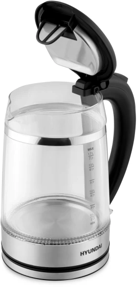 Чайник электрический Hyundai HYK-G3036 1.7л. 2200Вт черный/прозрачный корпус: стекло/пластик Чайник электрический Hyundai HYK-G3036 1.7л. 2200Вт черный/прозрачный корпус: стекло/пластик