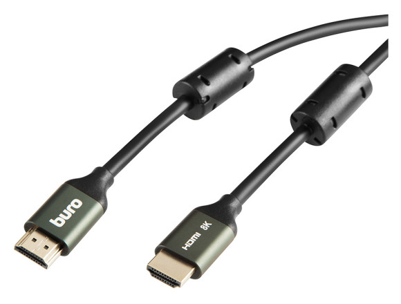 Кабель аудио-видео Buro HDMI (m)/HDMI (m) 1м. феррит.кольца позолоч.конт. черный (BHP-HDMI-2.1-1G)