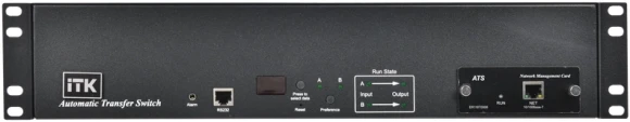 АВР ITK ATS-16-1U-0 1U 19" ввод:1x2P+PE выход:2x2P+PE16A черный
