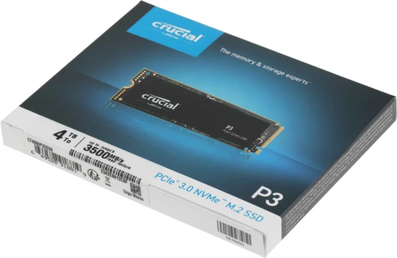 Накопитель SSD Crucial PCIe 3.0 x4 4TB CT4000P3SSD8 P3 M.2 2280 Накопитель SSD Crucial PCIe 3.0 x4 4TB CT4000P3SSD8 P3 M.2 2280