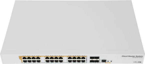 Коммутатор MikroTik CRS328-24P-4S+RM (L3) 24x1Гбит/с 4SFP+ 24PoE+ 450W управляемый Коммутатор MikroTik CRS328-24P-4S+RM (L3) 24x1Гбит/с 4SFP+ 24PoE+ 450W управляемый