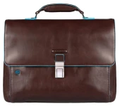Портфель Piquadro Blue Square CA3111B2/MO коричневый натур.кожа