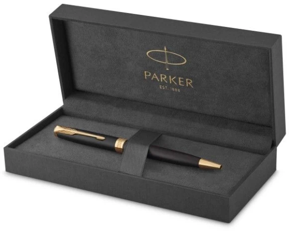 Ручка шариков. Parker Sonnet Core K528 (1931519) Matte Black GT M черн. черн. подар.кор.