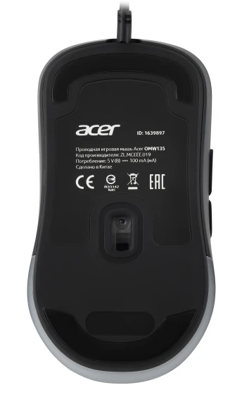 Мышь Acer OMW135 черный оптическая 6400dpi USB 7but (ZL.MCEEE.019)