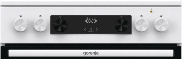 Плита Электрическая Gorenje GEC6C40WD белый стеклокерамика (без крышки)