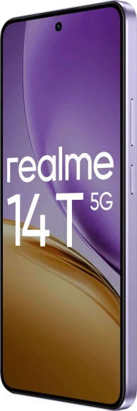 Смартфон Realme RMX5078 14T 5G 128Gb 8Gb фиолетовый моноблок 3G 4G 2Sim 6.67" 1080x2400 Android 15 50Mpix 802.11 a/b/g/n/ac NFC GPS GSM900/1800 GSM1900 Protect