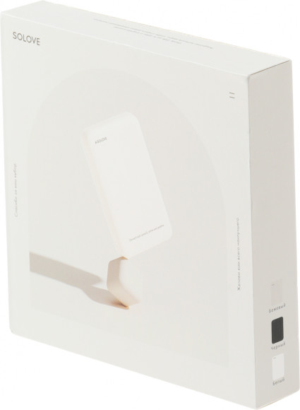 Мобильный аккумулятор Solove W12 5000mAh QC3.0/PD3.0 20W 3A USB-C беспров.зар. белый (W12 WHITE RUS)