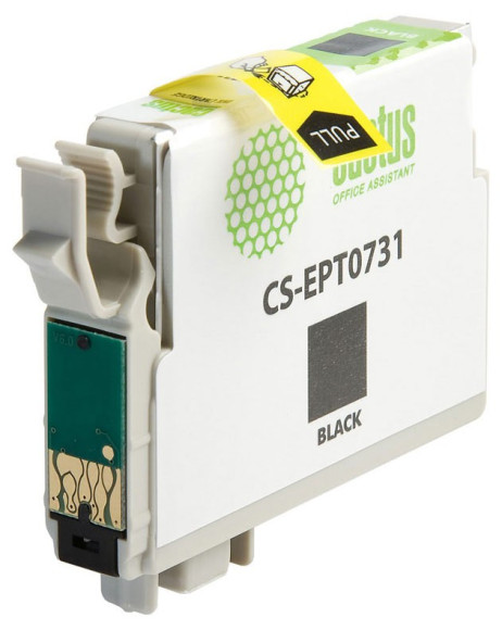 Картридж струйный Cactus CS-EPT0731 T0731 черный (11.4мл) для Epson Stylus С79/C110/СХ3900/CX4900/CX5900/CX7300/CX8300/CX9300 с чипом