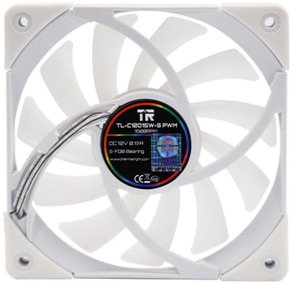 Вентилятор для корпуса Thermalright TL-C12015W-S ARGB 120х120x15 белый 4-pin 24.1дБ (TL-C12015W-S-ARGB) Ret