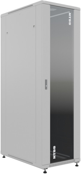 Шкаф серверный NTSS Премиум (NTSS-R22U60100GS) напольный 22U 600x1000мм пер.дв.стекл металл 900кг серый 910мм 60.5кг 1102мм IP20 сталь