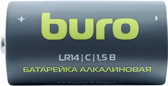 Батарея Buro Alkaline LR14 C 7500mAh (2шт) блистер Батарея Buro Alkaline LR14 C 7500mAh (2шт) блистер