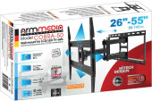 Кронштейн для телевизора Arm Media COBRA-50 черный 26"-65" макс.35кг настенный поворотно-выдвижной и наклонный Кронштейн для телевизора Arm Media COBRA-50 черный 26"-65" макс.35кг настенный поворотно-выдвижной и наклонный