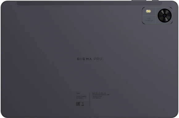 Планшет Digma Pro Zoom T606 (1.8) 8C RAM8Gb ROM256Gb 10.1" IPS 1920x1200 4G Android 14 темно-серый 13Mpix 5Mpix BT WiFi microSD 1Tb 7000mAh 24hr 298hrs Планшет Digma Pro Zoom T606 (1.8) 8C RAM8Gb ROM256Gb 10.1" IPS 1920x1200 4G Android 14 темно-серый 13Mpix 5Mpix BT WiFi microSD 1Tb 7000mAh 24hr 298hrs