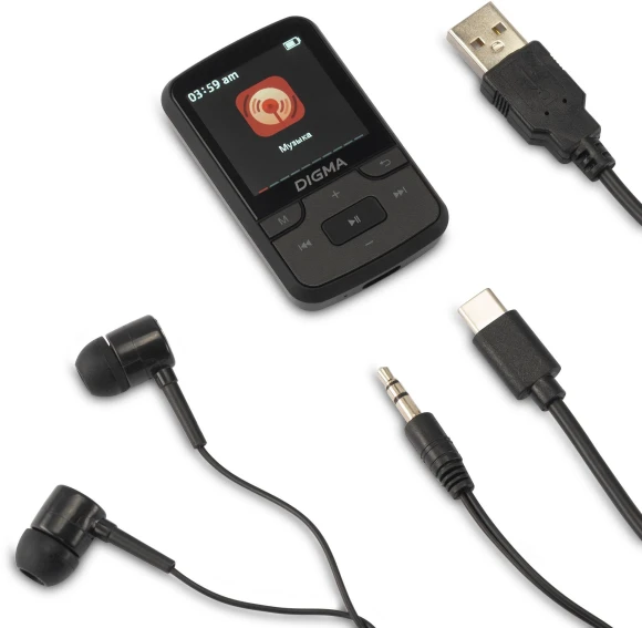 Плеер Hi-Fi Flash Digma Z5 BT 16Gb черный/1.54"/FM/microSD/microSDHC/clip Плеер Hi-Fi Flash Digma Z5 BT 16Gb черный/1.54"/FM/microSD/microSDHC/clip