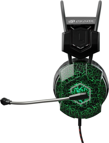 Наушники с микрофоном Оклик HS-L500G TOXIC черный 2.2м мониторные оголовье (472656) Наушники с микрофоном Оклик HS-L500G TOXIC черный 2.2м мониторные оголовье (472656)