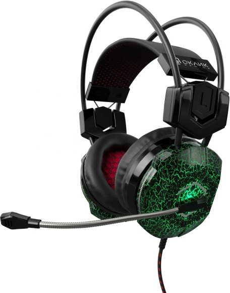 Наушники с микрофоном Оклик HS-L500G TOXIC черный 2.2м мониторные оголовье (472656) Наушники с микрофоном Оклик HS-L500G TOXIC черный 2.2м мониторные оголовье (472656)