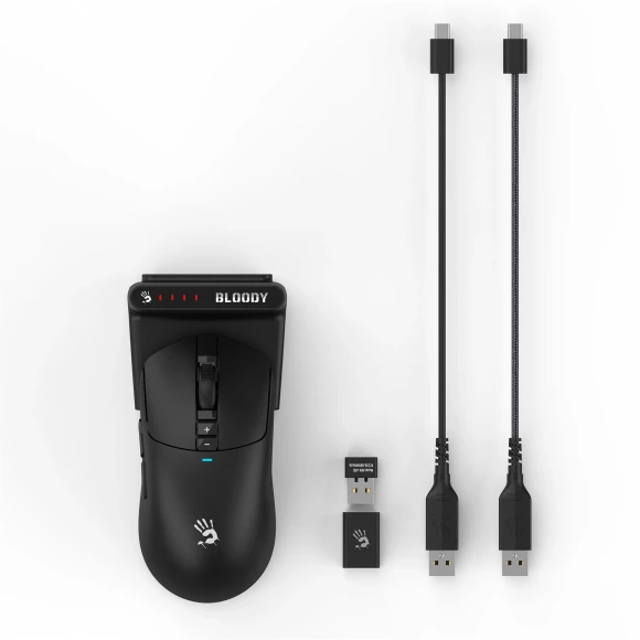 Мышь A4Tech Bloody R72 Ultra Duo черный оптическая 20000dpi беспров. USB/USB-C 7but