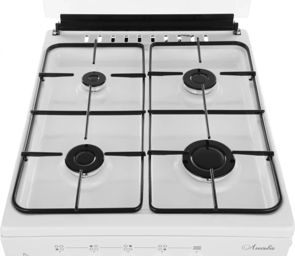 Плита Газовая Лысьва ГП 400 М2С-2у белый (стеклянная крышка) реш.сталь