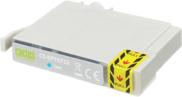 Картридж струйный Cactus CS-EPT0732 T0732 голубой (11.4мл) для Epson Stylus С79/C110/СХ3900/CX4900/CX5900/CX7300/CX8300/CX9300 с чипом