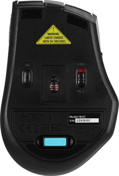 Мышь A4Tech Fstyler FB35C зеленый/черный оптическая 2000dpi беспров. BT/Radio USB 6but (FB35C MIDNIGHT GREEN)