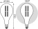 Лампа светодиодная Gauss Filament Vintage 6Вт цок.:E27 шар 220B св.свеч.бел.нейт. (упак.:1шт) (179802205) Лампа светодиодная Gauss Filament Vintage 6Вт цок.:E27 шар 220B св.свеч.бел.нейт. (упак.:1шт) (179802205)