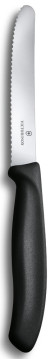 Нож кухонный Victorinox Swiss Classic (6.7833) стальной столовый лезв.110мм серрейт. заточка черный Нож кухонный Victorinox Swiss Classic (6.7833) стальной столовый лезв.110мм серрейт. заточка черный