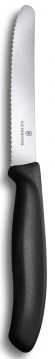 Нож кухонный Victorinox Swiss Classic (6.7833) стальной столовый лезв.110мм серрейт. заточка черный Нож кухонный Victorinox Swiss Classic (6.7833) стальной столовый лезв.110мм серрейт. заточка черный