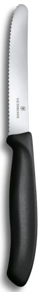 Нож кухонный Victorinox Swiss Classic (6.7833) стальной столовый лезв.110мм серрейт. заточка черный Нож кухонный Victorinox Swiss Classic (6.7833) стальной столовый лезв.110мм серрейт. заточка черный