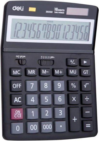 Калькулятор настольный Deli E39259 черный 16-разр. Калькулятор настольный Deli E39259 черный 16-разр.