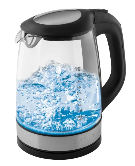 Чайник электрический Scarlett SC-EK27G19 2.2л. 2200Вт черный/серебристый корпус: стекло/металл (EK27G19) Чайник электрический Scarlett SC-EK27G19 2.2л. 2200Вт черный/серебристый корпус: стекло/металл (EK27G19)