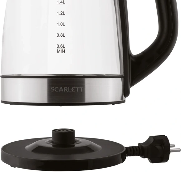 Чайник электрический Scarlett SC-EK27G19 2.2л. 2200Вт черный/серебристый корпус: стекло/металл (EK27G19) Чайник электрический Scarlett SC-EK27G19 2.2л. 2200Вт черный/серебристый корпус: стекло/металл (EK27G19)
