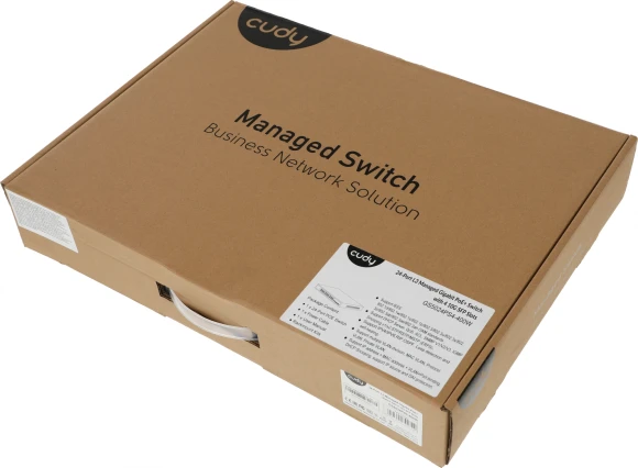 Коммутатор Cudy GS5024PS4-400W (L3) 24x1Гбит/с 4SFP+ 24PoE+ 400W управляемый
