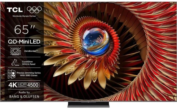 Телевизор QLED TCL 65" 65C8K черный 4K Ultra HD 144Hz DVB-T DVB-T2 DVB-C DVB-S DVB-S2 USB WiFi Smart TV