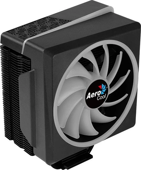 Устройство охлаждения(кулер) Aerocool Cylon 4F ARGB Soc-AM5/AM4/1200/1700/1851 черный 4-pin 14-26dB Al+Cu 145W 550gr Ret (CYLON 4F ARGB PWM 4P)