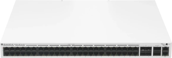 Коммутатор MikroTik CRS354-48P-4S+2Q+RM (L3) 1x100Мбит/с 48x1Гбит/с 4SFP+ 2xQSFP+ 48PoE+ 700W управляемый
