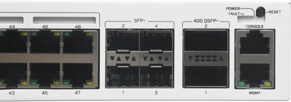 Коммутатор MikroTik CRS354-48P-4S+2Q+RM (L3) 1x100Мбит/с 48x1Гбит/с 4SFP+ 2xQSFP+ 48PoE+ 700W управляемый