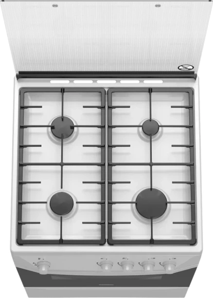 Плита Газовая Darina ADA 1002 W белый (стеклянная крышка) реш.чугун