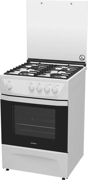 Плита Газовая Darina ADA 1002 W белый (стеклянная крышка) реш.чугун