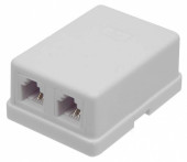 Коробка Lanmaster TWT-SA2-WH настенная 62x67x30мм крышка Keystone ПВХ белый