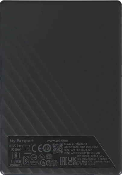 Жесткий диск WD USB3.2 Gen1 2TB WDBYVG0020BBL-WESN My Passport 2.5" голубой Жесткий диск WD USB3.2 Gen1 2TB WDBYVG0020BBL-WESN My Passport 2.5" голубой