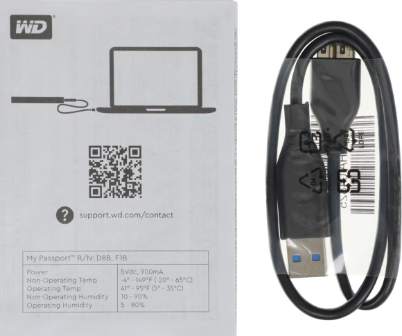 Жесткий диск WD USB3.2 Gen1 2TB WDBYVG0020BBL-WESN My Passport 2.5" голубой Жесткий диск WD USB3.2 Gen1 2TB WDBYVG0020BBL-WESN My Passport 2.5" голубой