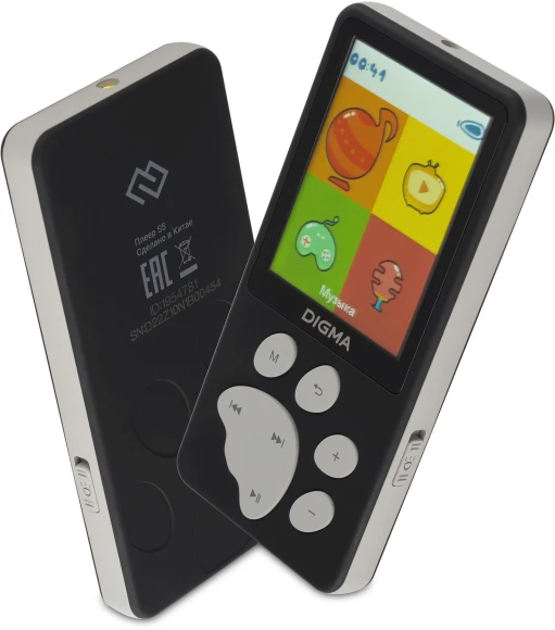 Плеер Hi-Fi Flash Digma S5 8Gb черный/серый/2.4"/FM/microSD/microSDHC Плеер Hi-Fi Flash Digma S5 8Gb черный/серый/2.4"/FM/microSD/microSDHC