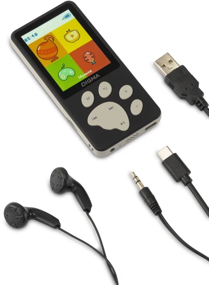 Плеер Hi-Fi Flash Digma S5 8Gb черный/серый/2.4"/FM/microSD/microSDHC Плеер Hi-Fi Flash Digma S5 8Gb черный/серый/2.4"/FM/microSD/microSDHC