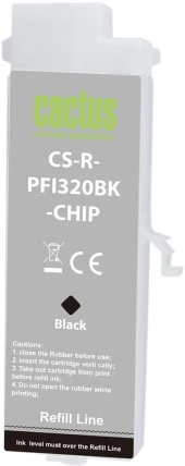 Картридж перезаправляемый струйный Cactus CS-R-PFI320C-CHIP PFI-320C голубой (260мл) для Canon imagePrograff TM-200/200MFP/205/300/300MFP/305/250/255/350/355 с чипом