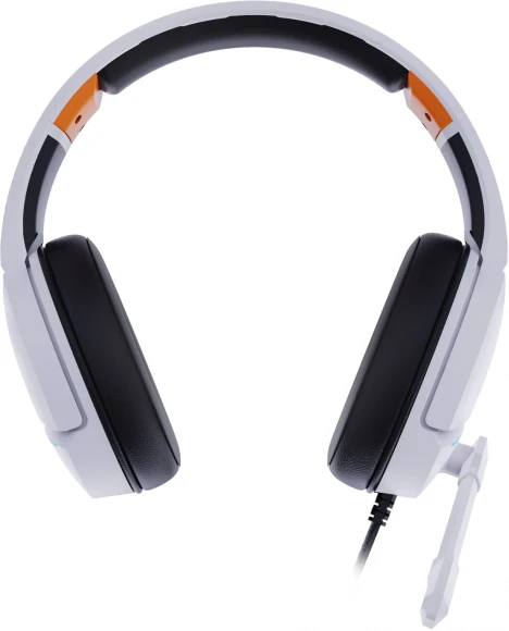 Наушники с микрофоном Оклик HS-L710G белый/черный 2м мониторные оголовье (1978693)