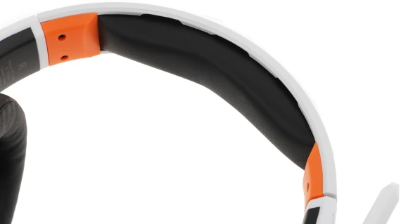 Наушники с микрофоном Оклик HS-L710G белый/черный 2м мониторные оголовье (1978693)