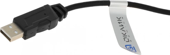 Наушники с микрофоном Оклик HS-L710G белый/черный 2м мониторные оголовье (1978693)