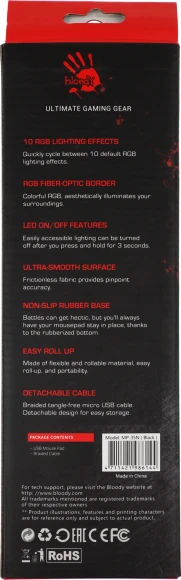 Коврик для мыши A4Tech Bloody MP-35N Средний черный 350x250x4мм Коврик для мыши A4Tech Bloody MP-35N Средний черный 350x250x4мм